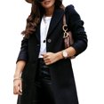 thumbnail image 1 of Women's Solid Color Long Sleeve Lapel Single Breasted Jacket, 1 of 4