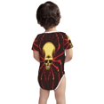 thumbnail image 3 of Yiaed Red Skull Spider Print Infant Climbing Short Sleeve Onesie One-Piece Baby Bodysuit Clothes 0-12 Months -12 Months, 3 of 6