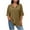 Brown, variant on Women Plus Size Cotton Linen Shirts Casual Lightweight Solid Color Tee Blouses Loose Fit Half Sleeve Collared Vacation Tops(4X-Large,White)