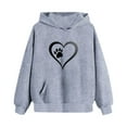 thumbnail image 5 of ATOGUTA Girls Sweatshirt Long Sleeve Pullover Top Hoodie Kids Fall Winter Sweatshirts Size 5T-15, Gray, 5 of 6