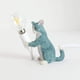 thumbnail image 5 of Lámpara de mesa con forma de gato artificial, lámpara de pared junto a la cama, lámpara de escritorio, luz nocturna para adultos, , , dormitorios, salas de Azul 110x60x120mm jinwen Lámpara de pared con forma de gato, 5 of 8