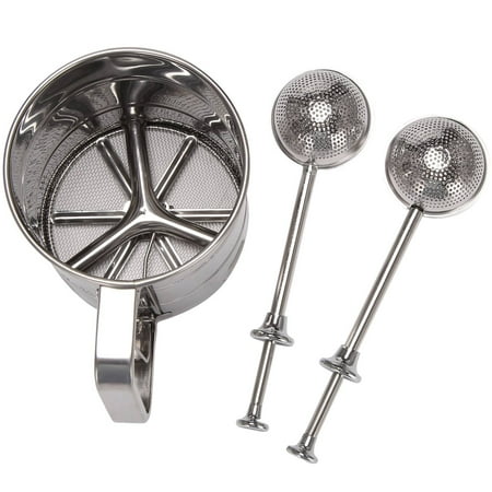 

Stainless Steel Flour Sieve Cup Powdered Sugar Sifter Mesh Baking Tools Kitchen Gadget for Cakes Baking Sieve Strainer