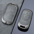thumbnail image 1 of For Honda Civic for Accord Vezel Metal Leather Car Key Fob Case Cover Keychain, 1 of 1