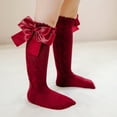 thumbnail image 4 of Toddler Baby Kids Girls Solid Knee-High Socks Stockings Mid-Calf Length Princess Sock Girls Tall Socks Mint Ruffle Socks Long Socks for Toddler Girls Kids Indoor Socks New Born Girl Clothes Full Set, 4 of 6