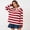 Red #19, variant on Long Sleeve Shirts for Women Striped Oversized Collar Y2k Polo Shirt Casual Loose Streetwear Rugby Tshirts