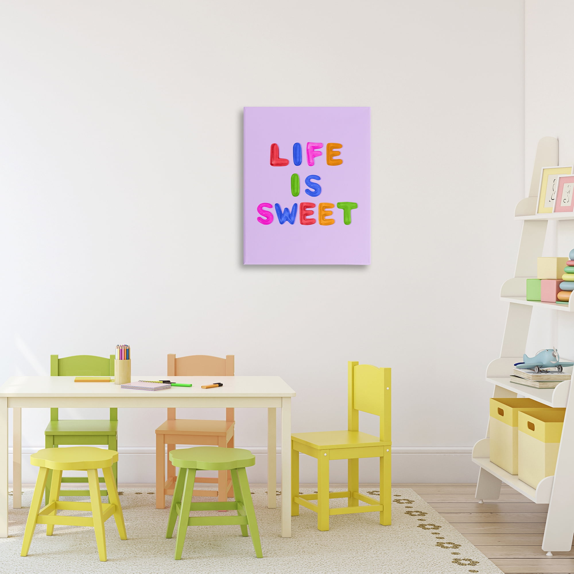 Stupell Industries Life Is Sweet Gummies Canvas Wall Art, design by LISH Creative