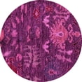 thumbnail image 1 of Ahgly Company Indoor Round Abstract Pink Modern Area Rugs, 5' Round, 1 of 4