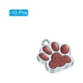 thumbnail image 3 of Unique Bargains Charme Empreinte de Patte de Chat Chien, 10 Pcs Pendentifs de Perles, Rouge Vif, 3 of 7