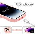 thumbnail image 6 of for iPhone 14 Pro Case 6.1 Inch Curly Wave Frame Phone Case Cute Design Color Aesthetic Phone Case Soft TPU Shockproof Protective Bumper Case Cover for Girls, Pink, 6 of 12