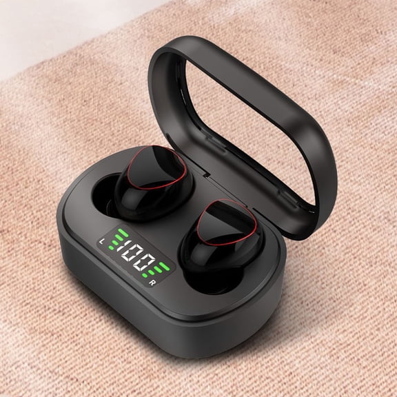 Bluetooth 5.3 Wireless Earbuds with LED Power Display, 25H Long Battery Life IPX6 Waterproof, HiFi Stereo Dual Mode Headphones for Sports Gaming Music Phone PC