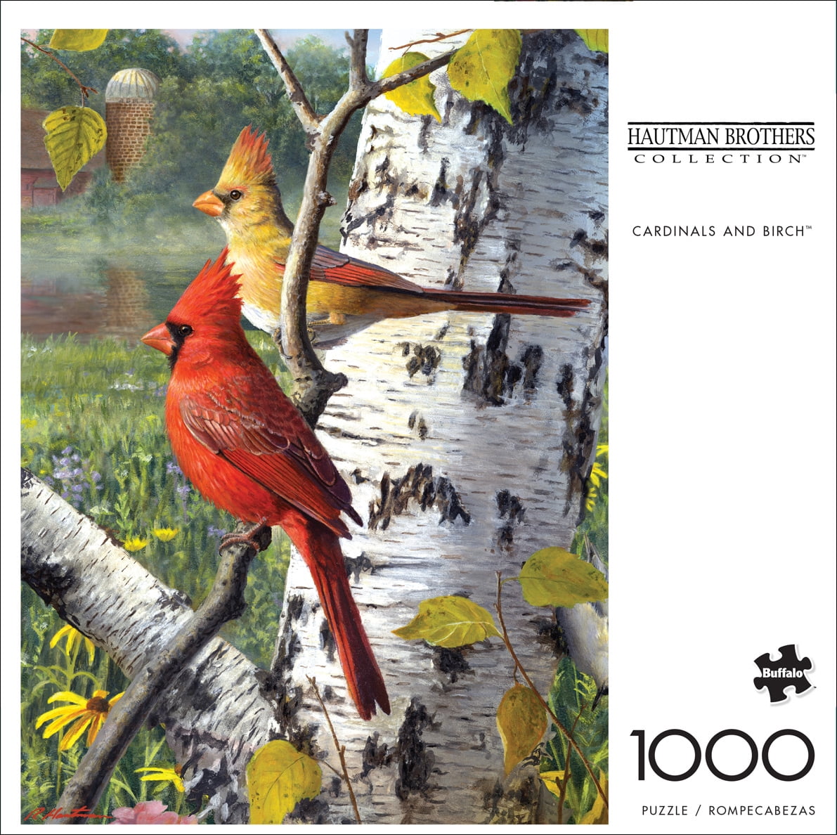 Buffalo Games Puzzle – Hautman Brothers 'Kardinale Und Birke', 1000 Teile, Inkl. Poster, 68x50 Cm