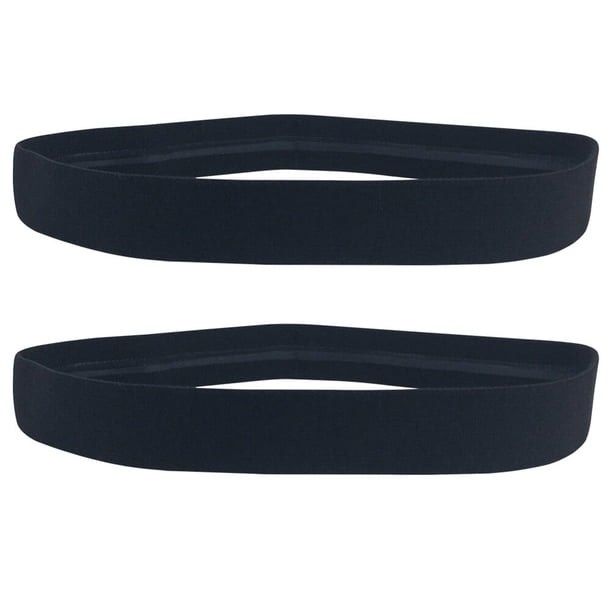 2PCS Diadema deportiva unisex Diademas de yoga elásticas Envoltura antideslizante para la cabeza para correr Fitness (Negro)