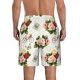 thumbnail image 3 of Naloa Vintage Bike Flower Butterfly Men's Beach Shorts, Surfing shorts, Swim trunks, Quick Dry Swim Trunks for Surfing Beach Fun - Small, 3 of 9