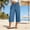 Blue, variant on Delayuji Plus Size Womens Capri Pant Wrinkled Cotton Linen Pant Women Fashion Casual Loose Cropped Pants Summer S-5XL