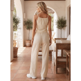 thumbnail image 3 of Conjunto Elegante de 2 Piezas para Mujer, Top Halter y Pantalón de Corte Recto, Look Sofisticado y Moderno, 3 of 5