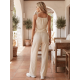 thumbnail image 3 of Conjunto Elegante de 2 Piezas para Mujer, Top Halter y Pantalón de Corte Recto, Look Sofisticado y Moderno, 3 of 5