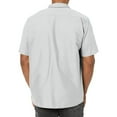 thumbnail image 2 of Homeyce Original Fit Short Sleeve Shirt for Men Button Up Business Casual Shirt with Pocket Solid Color Tops Short Sleeve Shirts,Gray L, 2 of 7