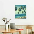 thumbnail image 3 of EastSmooth Palm Trees Canvas Wall Art: Coastal Beach Picture Artwork Tropical Ocean Scene Abstract Seascape Print for Modern Living Room Bedroom Bathroom, 3 of 5