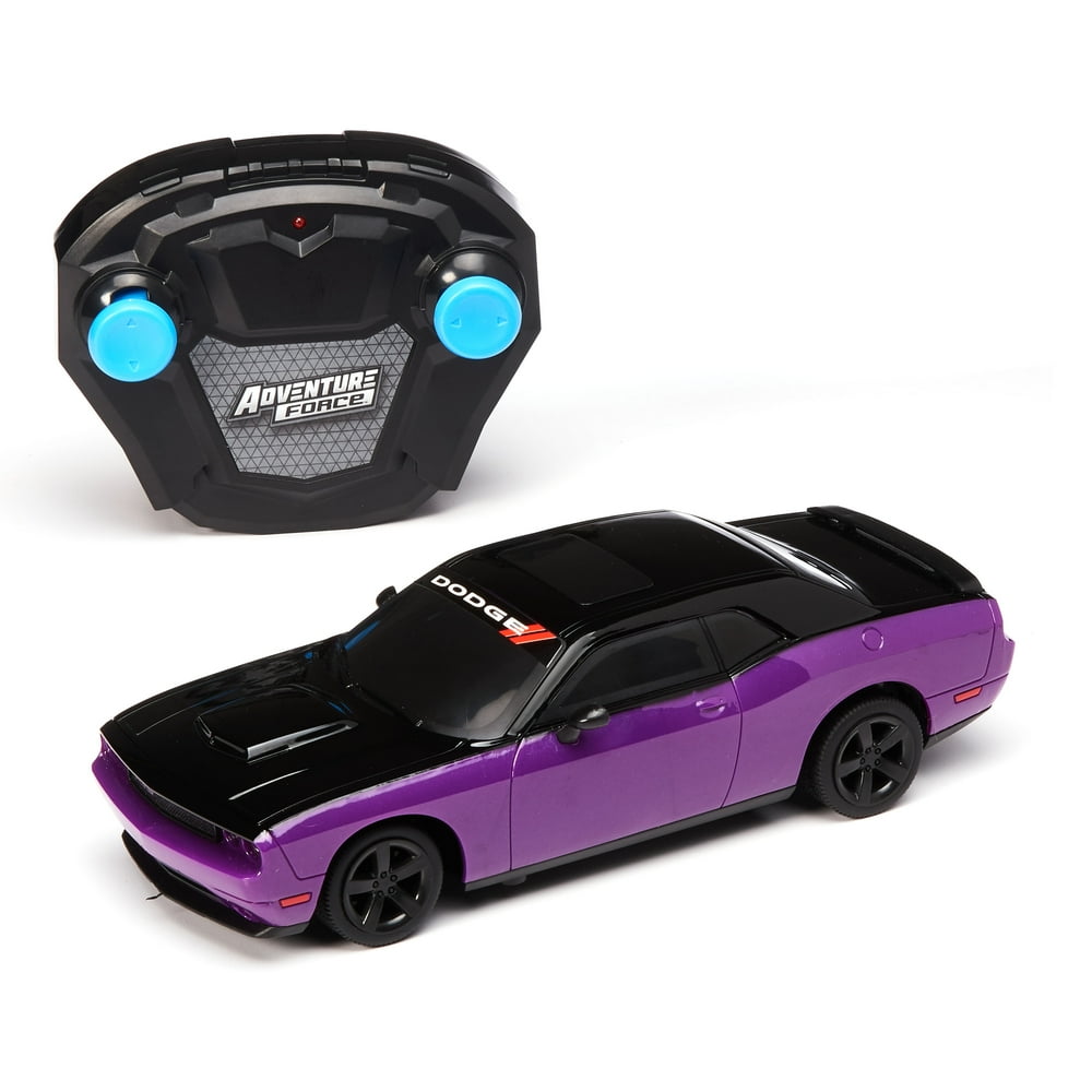 Adventure Force 1:26 Purple Dodge Challenger RC Car - Walmart.com - Walmart.com