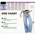 thumbnail image 4 of Women's High Waisted Light Blue Denim Shorts with Frayed Fringed Hem and Double Button Closure, Casual Summer Jean Shorts, 4 of 7