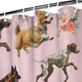 thumbnail image 3 of Dogs with Pioneer Flower Shower Curtain 36"x72" ,Bathroom Decorative Shower Curtains Set with 12 Hooks,Modern Waterproof Washable Shower Curtain, 3 of 6