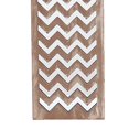 thumbnail image 2 of Benjara BM217248 Table Lamp with Chevron Pattern & Mirror Inlay, Brown & Silver - 27 x 8 x 6 in., 2 of 5