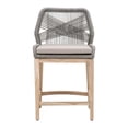thumbnail image 2 of Pemberly Row Contemporary 26" Rope Weave Outdoor Counter Stool in Gray, 2 of 15