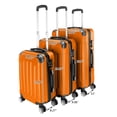 thumbnail image 2 of 3-Piece Set Luggage (20"/ 24"/28") - ABS Hardshell Expandable Suitcase with Spinner Wheels & TSA Lock & Scratch-Resistant Surface, Portable Travel Suitcase, Orange, 2 of 8