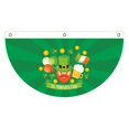 thumbnail image 1 of St Patrick Day Fan Flag Polyester Green 90 * 45 Cm High-quality Durable Folded, 1 of 5