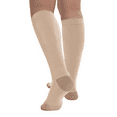 thumbnail image 2 of Copper Fit® Hydro Soft Compression Socks Infused with Shea Butter, Coconut Oil, Aloe Vera, & Vitamin E, Beige, L/XL, 2 of 8