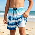 thumbnail image 2 of PRfgtbd Boys Swim Trunks With Compression Liner Graphic Printed Summer Swimming Shorts Kids Swimwear Casual Bathing Suit Beach Shorts 13-14 Years, 2 of 4