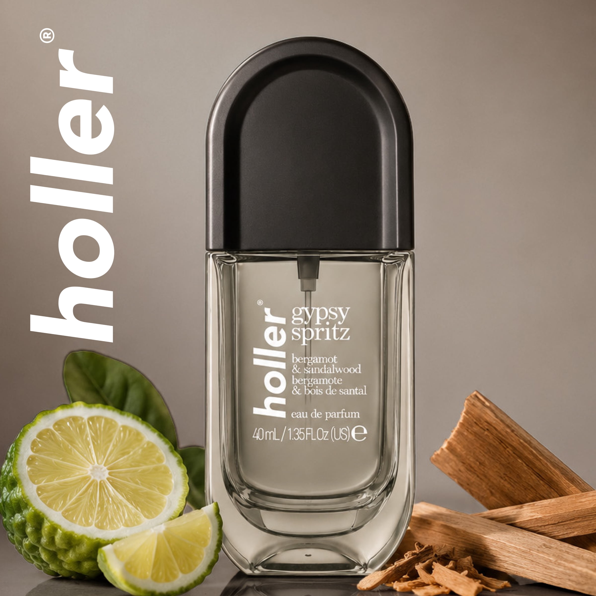HOLLER Luxe Collective Inc. Gypsy Spritz Bergamot & Sandalwood Eau De Parfum, 1.35 fl oz