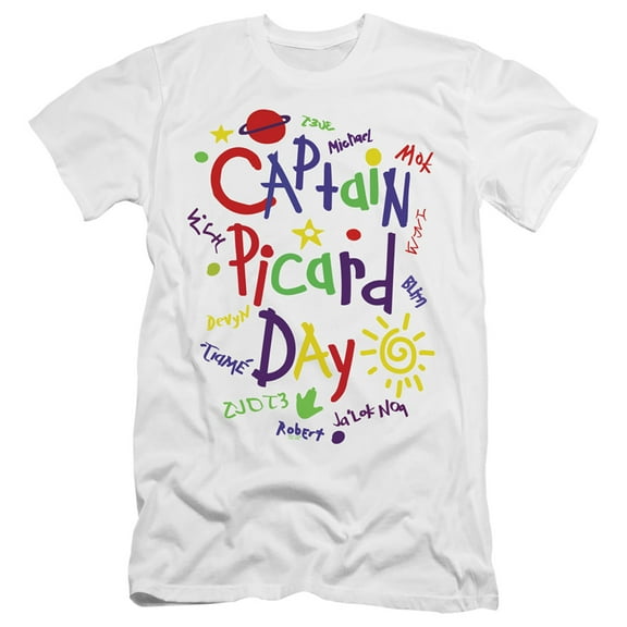 Star Trek Picard Picard Day Adult 30/1 T-Shirt White