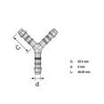 thumbnail image 2 of Tefen Fitting Y Hose Connector 3/8" 10 Pack, 2 of 2