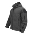 thumbnail image 3 of Men's Military Tactical Jacket Warm Fleece Plush Full Zip Hoodies Outdoor Winter Warm Coats Windbreaker with Pockets, 3 of 6