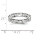 thumbnail image 2 of 14K White Gold Ring Band Eternity Diamond Round Polished 1.5ct Channel, 2 of 2