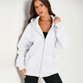 thumbnail image 3 of SUNBS Drawstring Zip Up Hoodies for Women Fall Cute Jacket Oversized Casual Sweatshirts with Pocket, 3 of 6