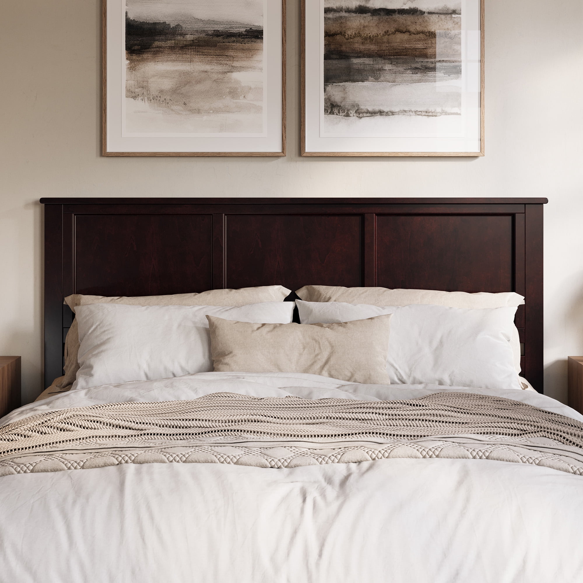 AFI Madison King Solid Wood Platform Bed, Espresso