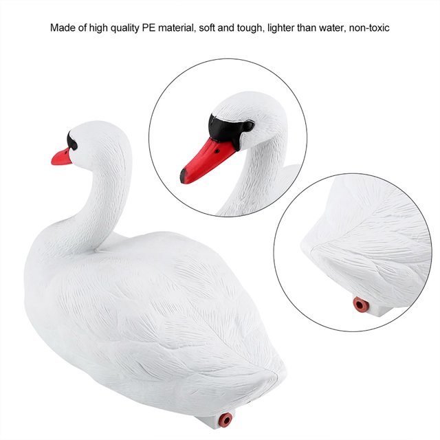 Garden Decorations, Simulated Cute Exquisite White Swan Decorative Tool Hunting Baits For Decoration Portable Fountain Indoor Outdoor