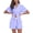 Lavender, variant on Womens 100% Cotton Pajamas Short Set Soft Short Sleeve Sleepwear Button Down Summer Pjs Set with Pockets(Light Purple, Medium)