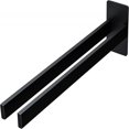 thumbnail image 1 of Toallero doble, sin necesidad de taladrar, barra para toallas, acero inoxidable, negro., 1 of 5