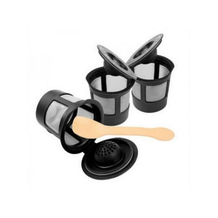Topumt 3pcs Reusable Refillable Single K-Cups Filter Pod System for Keurig Coffee Makers