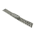 thumbnail image 6 of Bandini 20mm Silver Tone Stainless Steel Watch Band for Men - Metal Replacement Watch Strap - Adjustable Length - Push Button Deployment Clasp - Link Removal Tool Included, 6 of 7