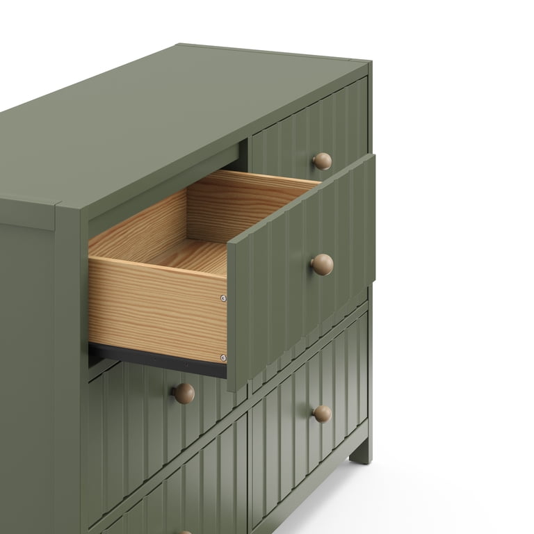 Graco Teddi 6 Drawer Nursery Double Dresser, Olive - Walmart.com