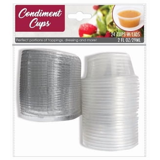 US 500 Pack Disposable 1 Oz Portion Cups with Lids for Sample Tasting  Sauces - Walmart.com