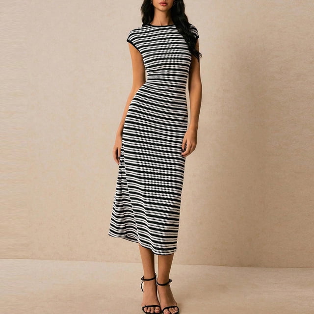 TaTaai Women‘s Lace-Up Beach Dress, Knit Crochet Slit Maxi Dress, V-Neck Sleeveless Solid Color Dress,Bodycon Summer Cover Up Gift