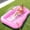 Clear Pink, variant on Inflatable Tanning Pool Lounger Float with Sprinkler, 77" x 48" Pool Floats Adult with Pillow, 6 in 1 Suntan Tub Raft Floatie with Drink Holder Sunbathing Water Lounge