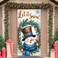 thumbnail image 3 of Cartoon Polar Bear Winter Banner Snowflakes Ice Skating Holiday Let it Snow for Winter Party Christmas Event Seasonal Decoration, 3 of 9