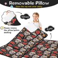 thumbnail image 3 of Skull and Rose Gothic Pattern Teens Toddler Nap Mat with Pillow, Sleeping Mat Bag for Preschool Daycare 59"x22", 3 of 6