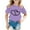CZ04-Purple, variant on Girls Short Sleeve Shirts Size 7-8 Plain Tshirt Cotton Tee Tops Classic Fit Back To School Graduation Summer Blouse for Girls